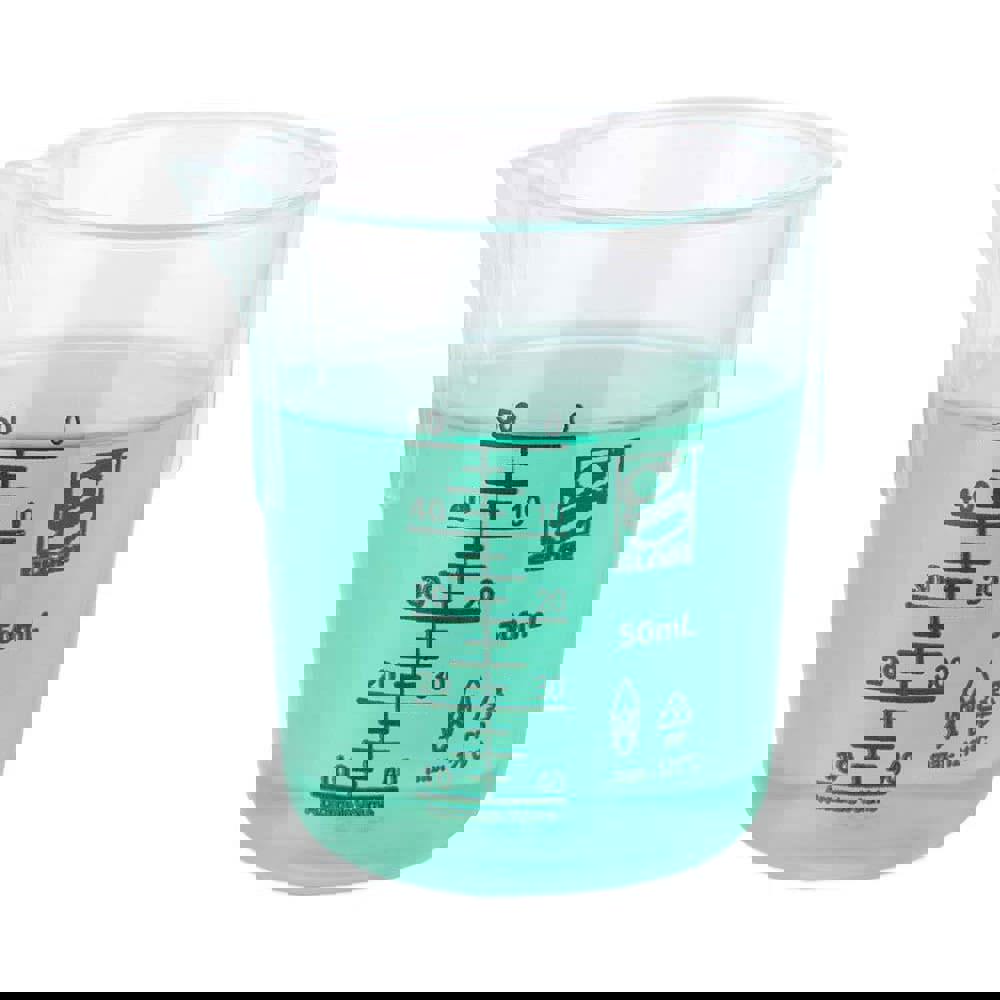 Beakers & Pipettes; Beaker Type: Griffin Style Graduated Beaker ; Volume Capacity: 50.0ml ; Material: Polypropylene ; Maximum Temperature: 180F ; Labware Transparency: Translucent ; Graduations: Yes