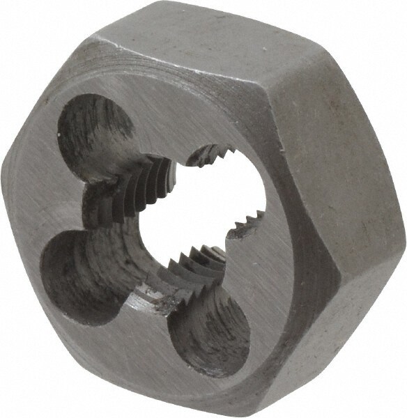 Hex Rethreading Die: 5/16-28, Right Hand, Carbon Steel