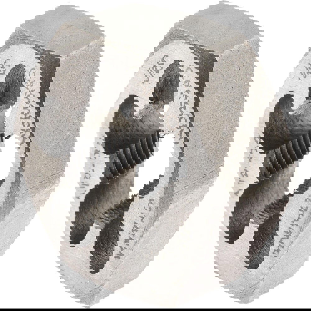 Hex Rethreading Die: 1/2-32, Right Hand, Carbon Steel
