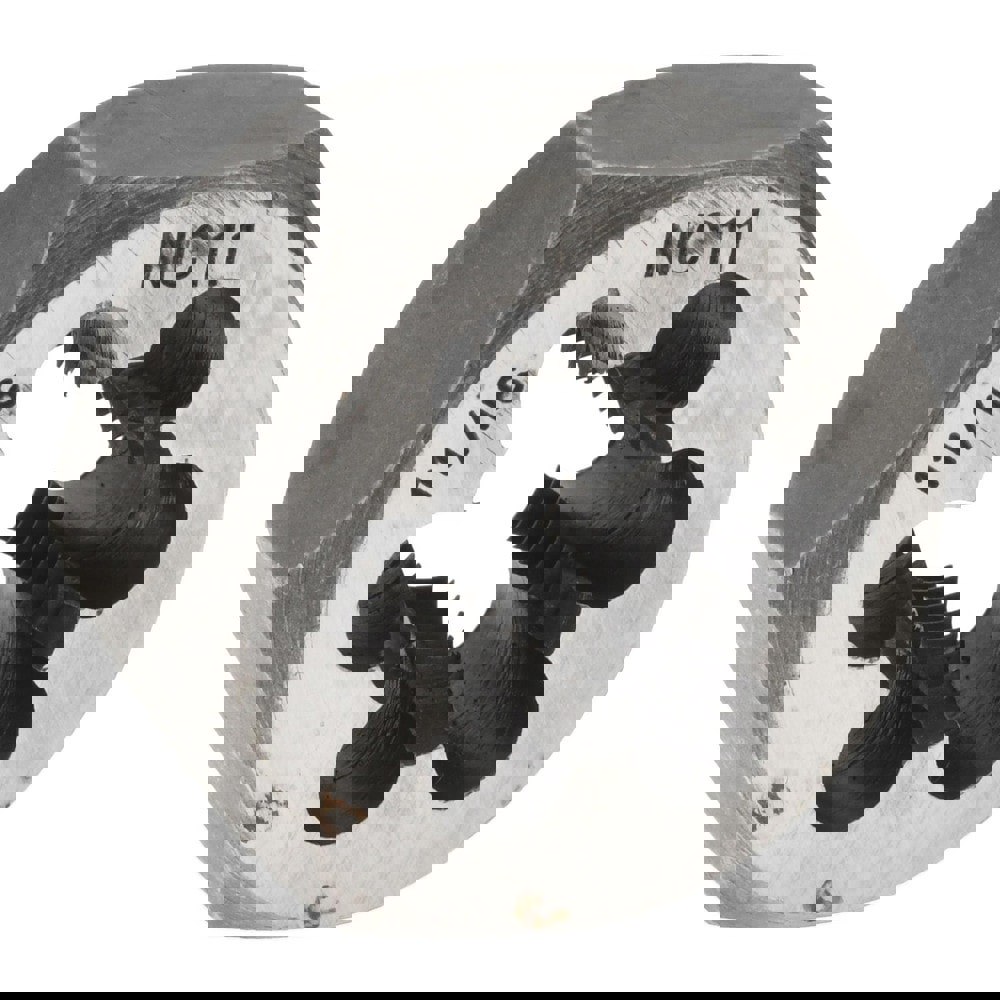 Hex Rethreading Die: 11/16-11, Right Hand, Carbon Steel