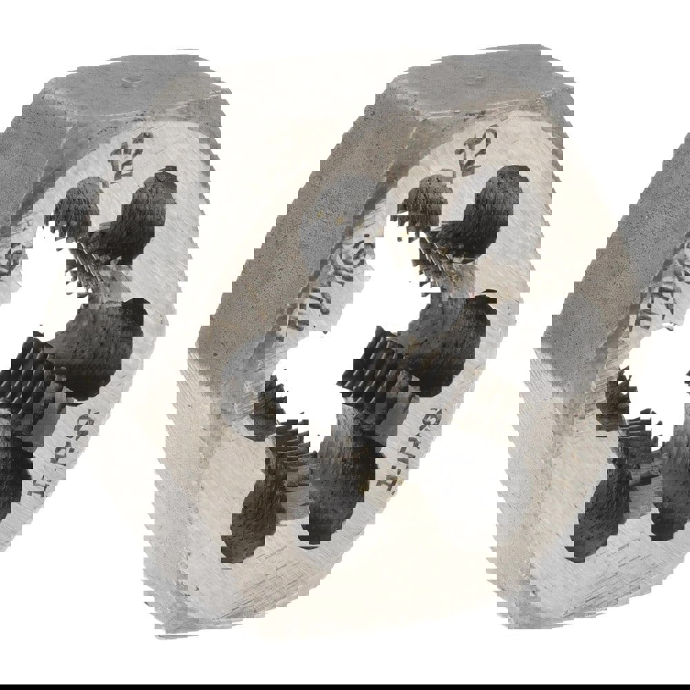 Hex Rethreading Die: 11/16-12, Right Hand, Carbon Steel