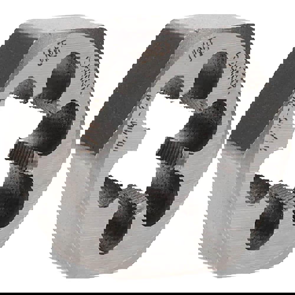 Hex Rethreading Die: 11/16-24, Right Hand, Carbon Steel