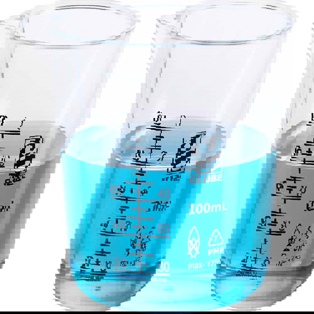 Beakers & Pipettes; Beaker Type: Griffin Style Graduated Beaker ; Volume Capacity: 100.0ml ; Material: Polymethylpentene ; Maximum Temperature: 392F ; Labware Transparency: Translucent ; Graduations: Yes