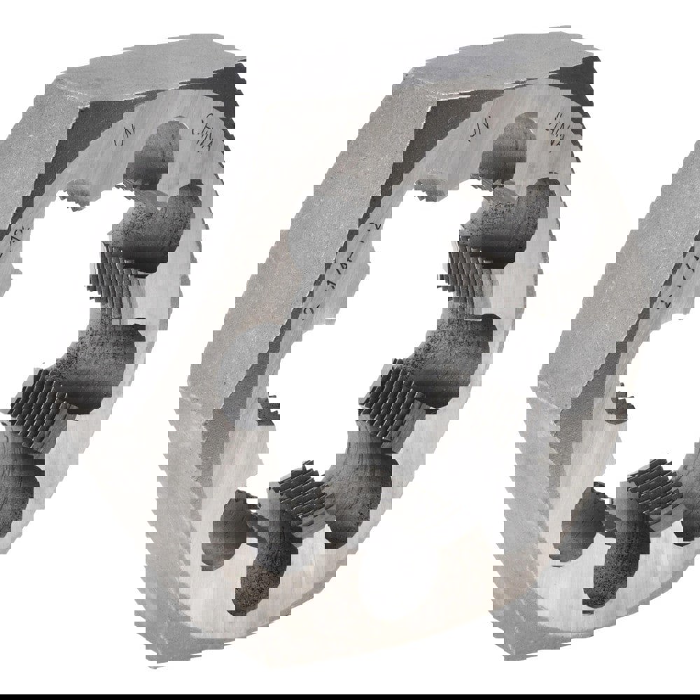 Hex Rethreading Die: 2-1/4-12, Right Hand, Carbon Steel