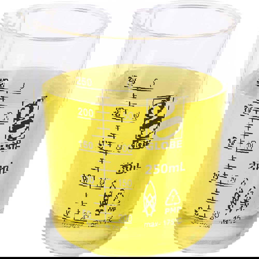 Beakers & Pipettes; Beaker Type: Griffin Style Graduated Beaker ; Volume Capacity: 250.0ml ; Material: Polymethylpentene ; Maximum Temperature: 392F ; Labware Transparency: Translucent ; Graduations: Yes
