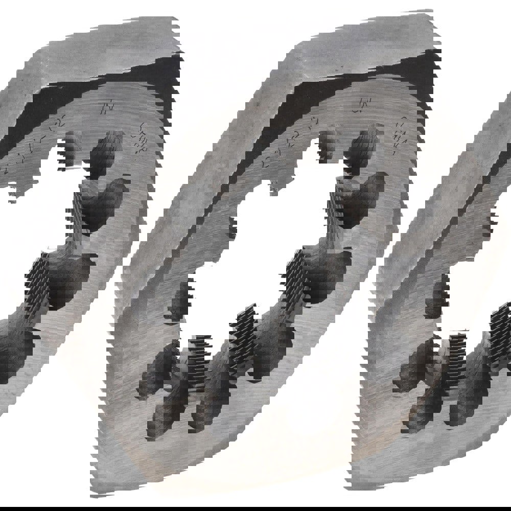 Hex Rethreading Die: 2-1/2-12, Right Hand, Carbon Steel