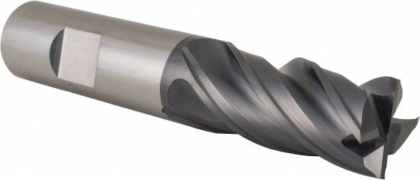 Square End Mill: 3/4'' Dia, 1-1/2'' LOC, 3/4'' Shank Dia, 4'' OAL, 4 Flutes, Solid Carbide