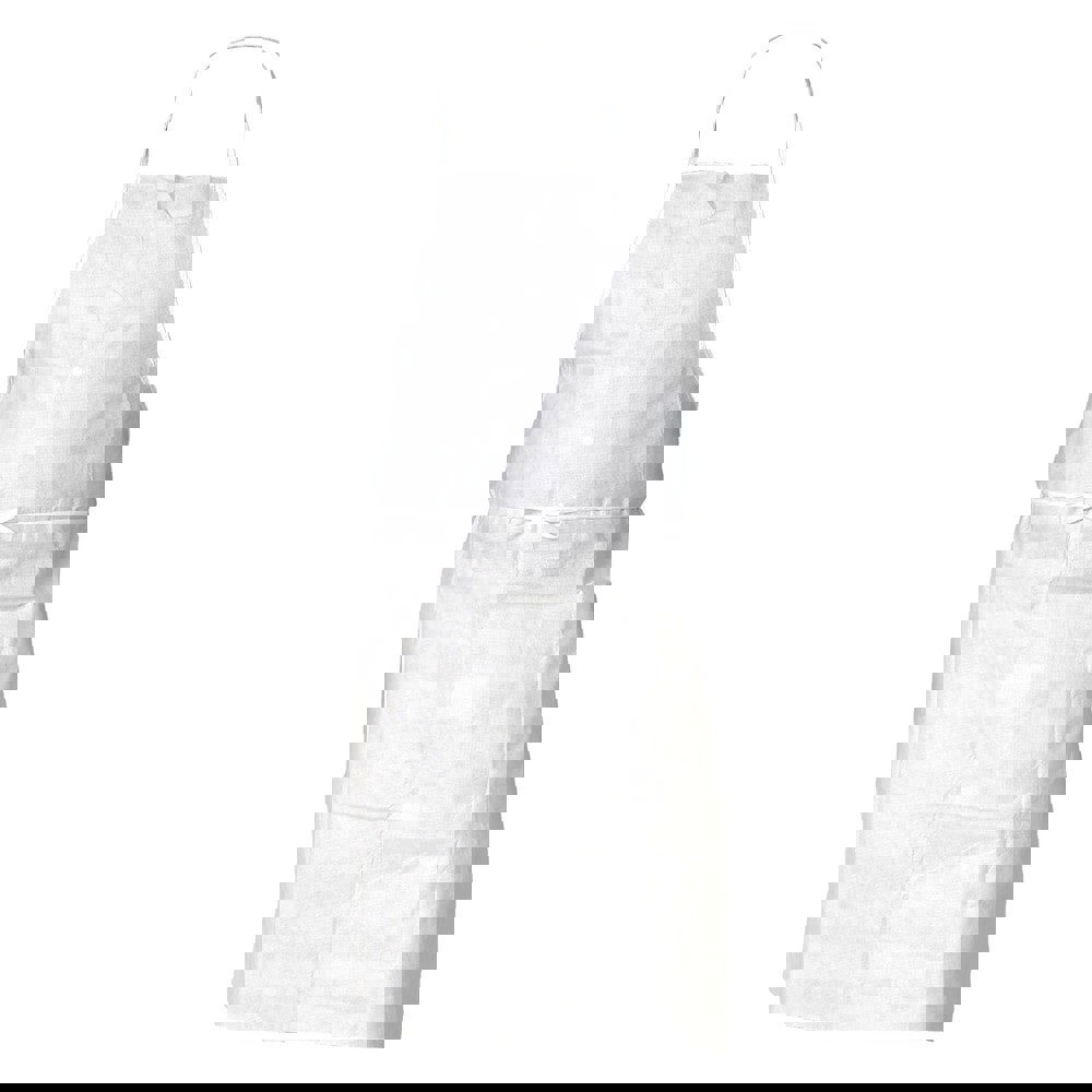 Disposable Bib Apron: Water Protection, Size Universal, White