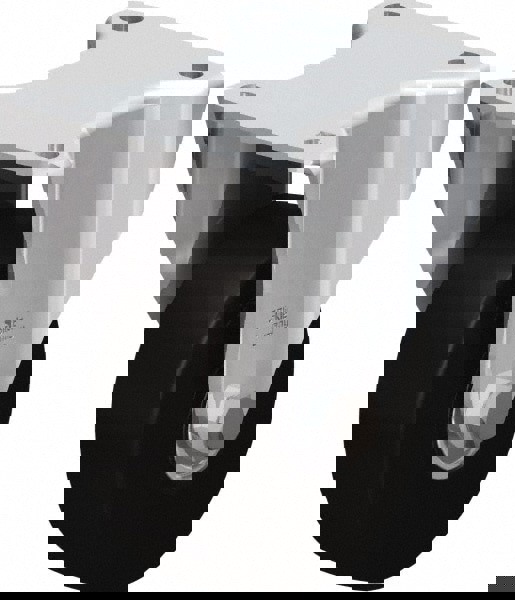 Rigid Top Plate Caster: Solid Rubber, 5