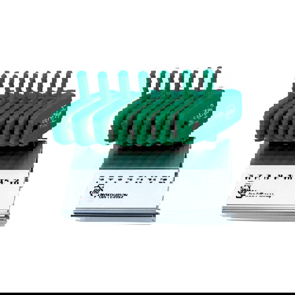 Torx Key Set: 7 Pc, Wing Handle, T6 to T20