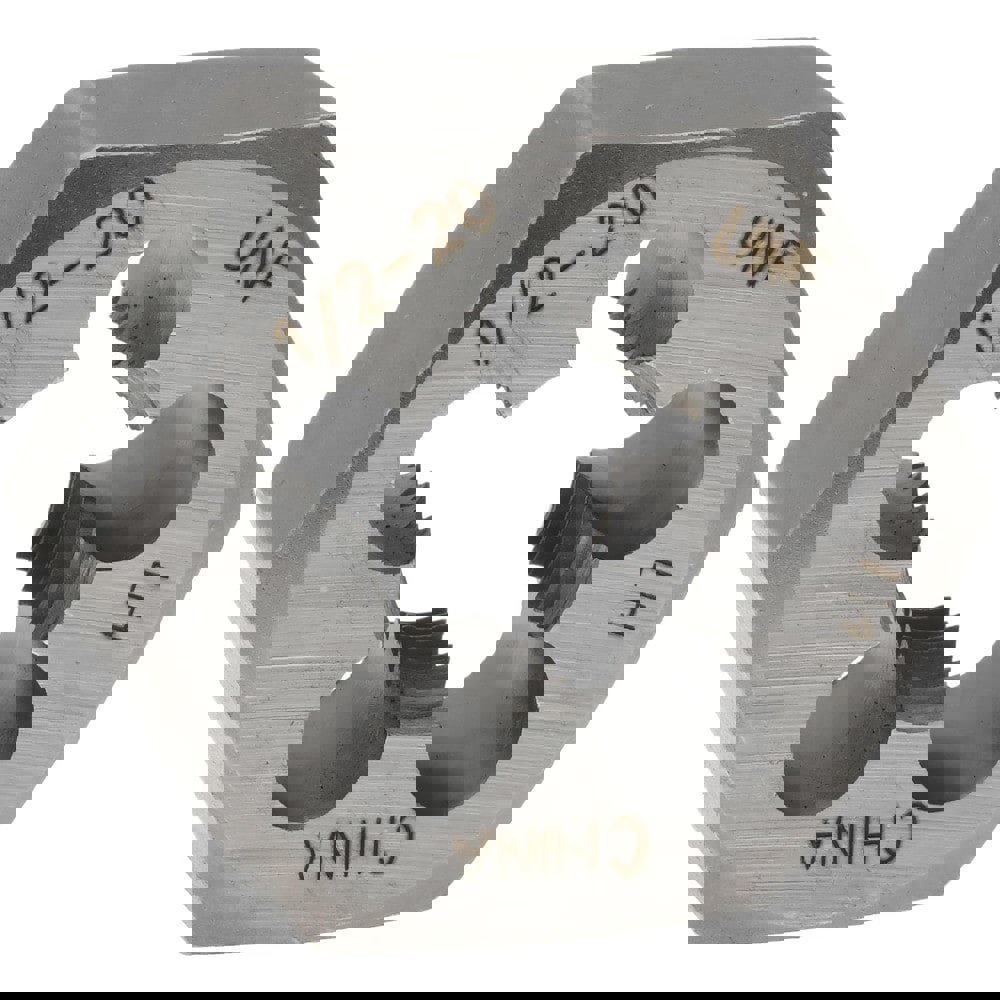 Hex Rethreading Die: 1/2-20, Left Hand, Carbon Steel