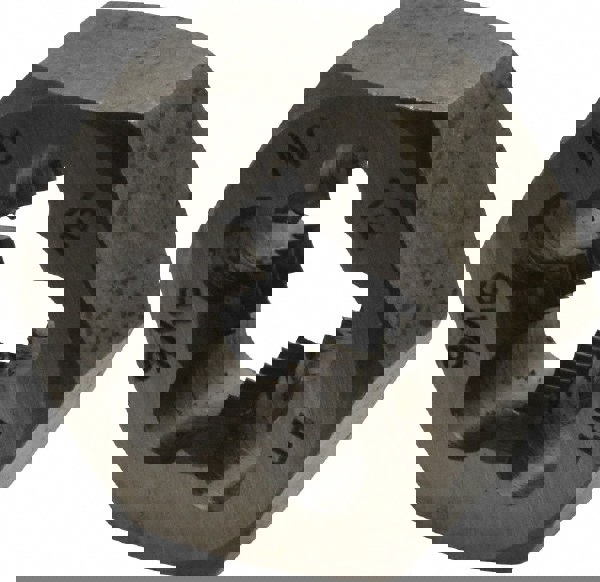 Hex Rethreading Die: 9/16-12, Left Hand, Carbon Steel