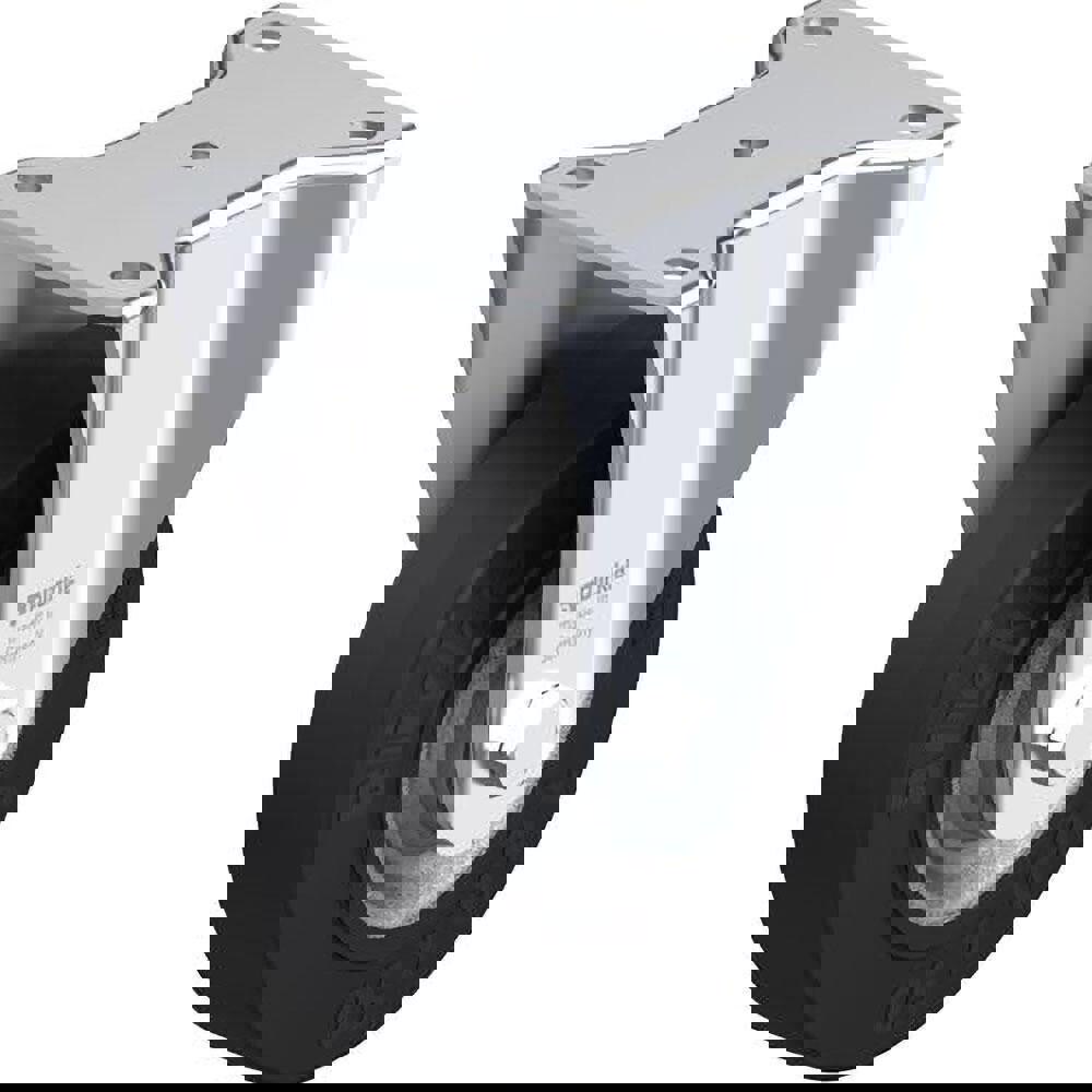 Rigid Top Plate Caster: Solid Rubber, 6-1/2