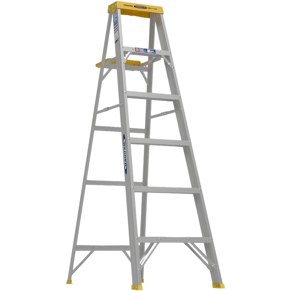 5-Step Aluminum Step Ladder: Type I, 250 lb Capacity, 6' High