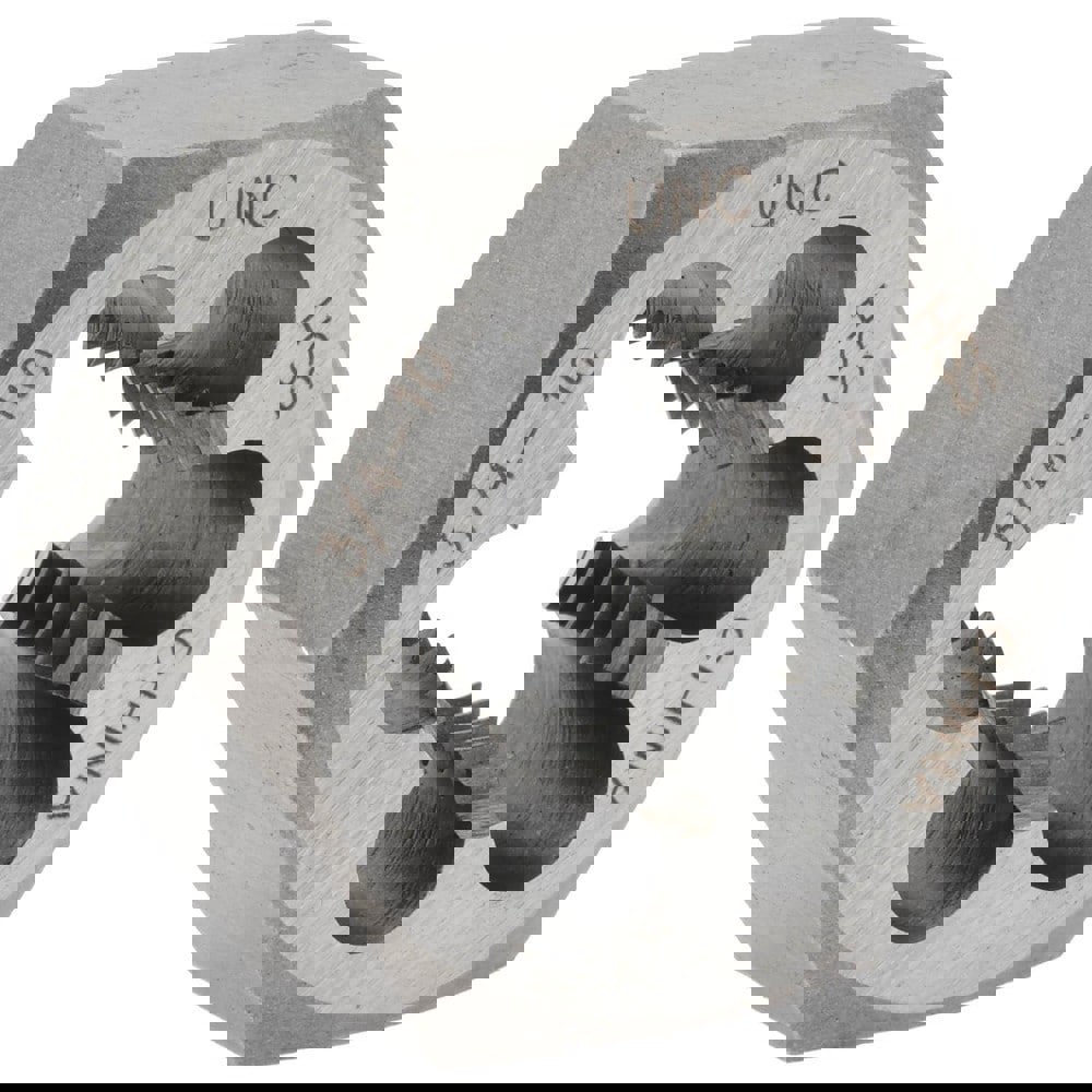 Hex Rethreading Die: 3/4-10, Right Hand, High-Speed Steel