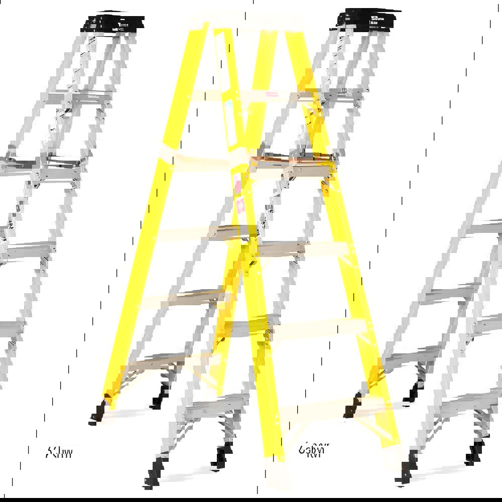 5-Step Fiberglass Step Ladder: Type IAA, 12' High