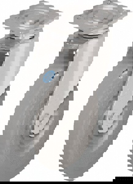 Swivel Top Plate Caster: Solid Rubber, 6-1/2