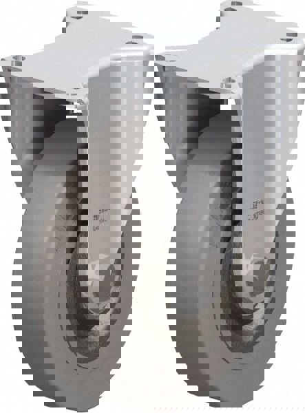 Rigid Top Plate Caster: Solid Rubber, 6-1/2