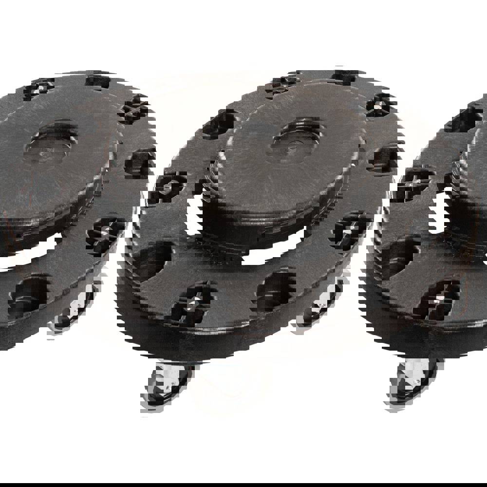 Trash Can Dollies; Product Type: Caster Dolly ; Dolly Shape: Round ; Compatible Container Capacity: 20, 32, 44, and 55 Gallon ; Compatible Container Series: Bronco ; Material: Resin ; Load Capacity: 500