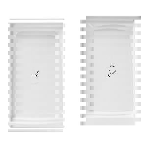 36X36 SHWR FLR W/ STRN *MORENCI WH