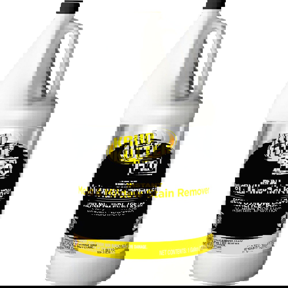 Mold & Mildew Stain Remover: 1 gal, Jug, No