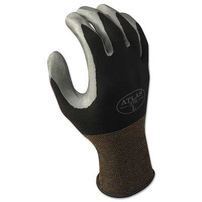 General Purpose Work Gloves: Small, Nitrile & Polyurethane Coated, Nylon