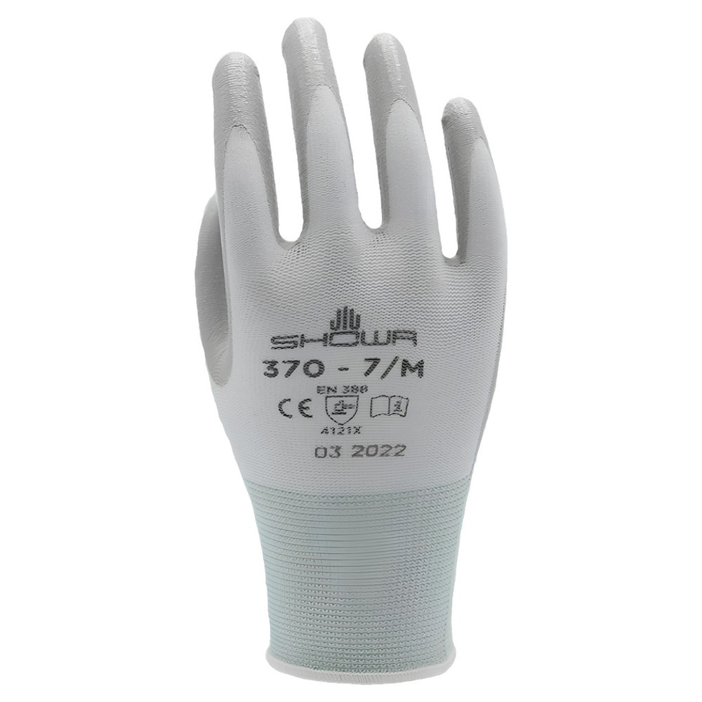 General Purpose Work Gloves: X-Large, Nitrile Coated, Nylon Blend