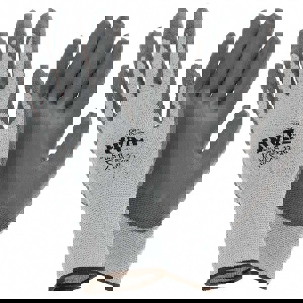 Cut-Resistant Gloves: Size L, ANSI Cut A2, Polyurethane, HPPE