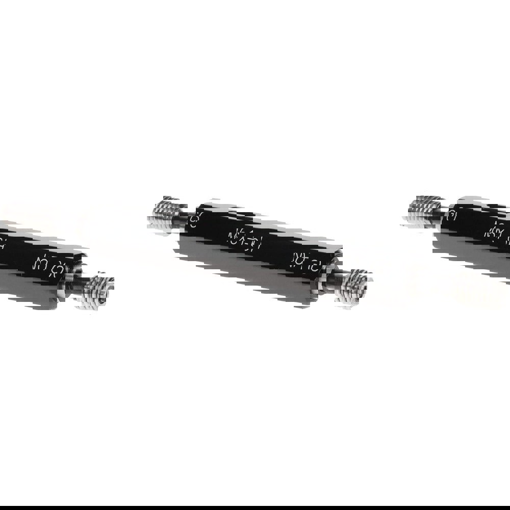 Plug Thread Gage: M6x1 Thread, 6H Class, Double End, Go & No Go