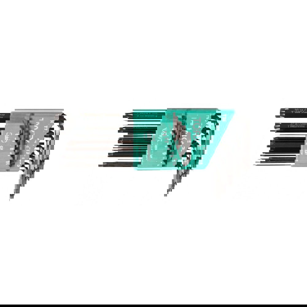 Torx Key Set: 10 Pc, L-Handle, T6 to T30