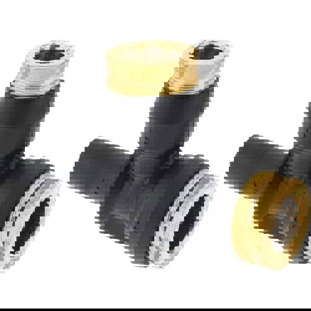 Push-To-Connect Plug-in Tube Fitting: Plug-In Run Tee, 3/8 x 3/8