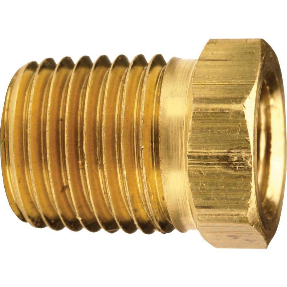 Brass & Chrome Pipe Fittings; Fitting Type: Reducer Bushing Male to Female ; Fitting Size: 1 x 1/4 ; End Connections: MNPT x FNPT ; Connection Type: Threaded ; Pressure Rating (psi): 1000 ; Fitting Shape: Straight