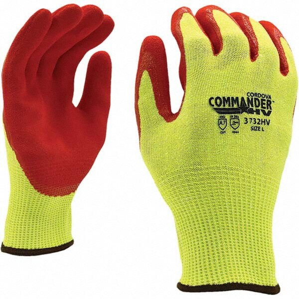 Cut, Puncture & Abrasive-Resistant Gloves: Size S, ANSI Cut A7, ANSI Puncture 4, Nitrile, HPPE