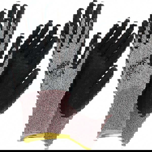 Cut, Puncture & Abrasive-Resistant Gloves: Size M, ANSI Cut A4, ANSI Puncture 4, Foam Nitrile, HPPE