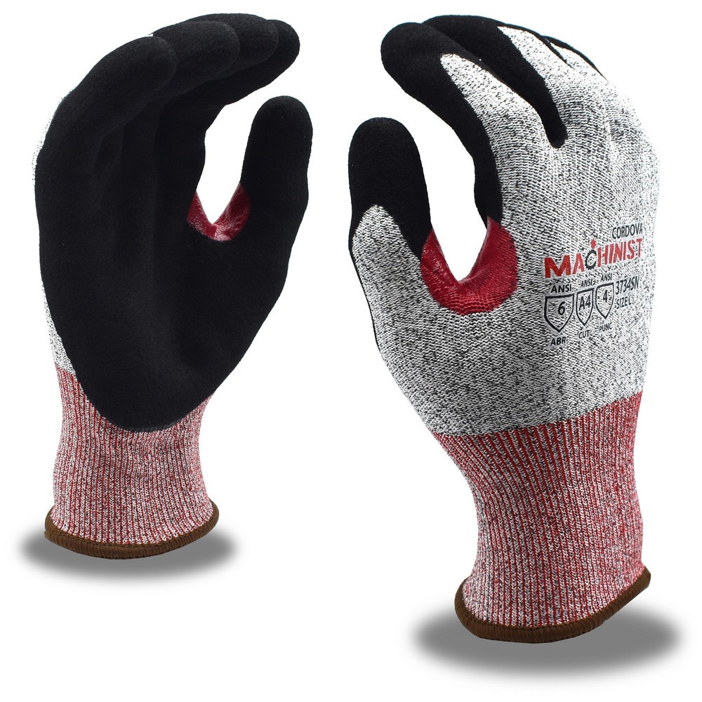 Cut, Puncture & Abrasive-Resistant Gloves: Size XS, ANSI Cut A4, ANSI Puncture 4, Nitrile, HPPE