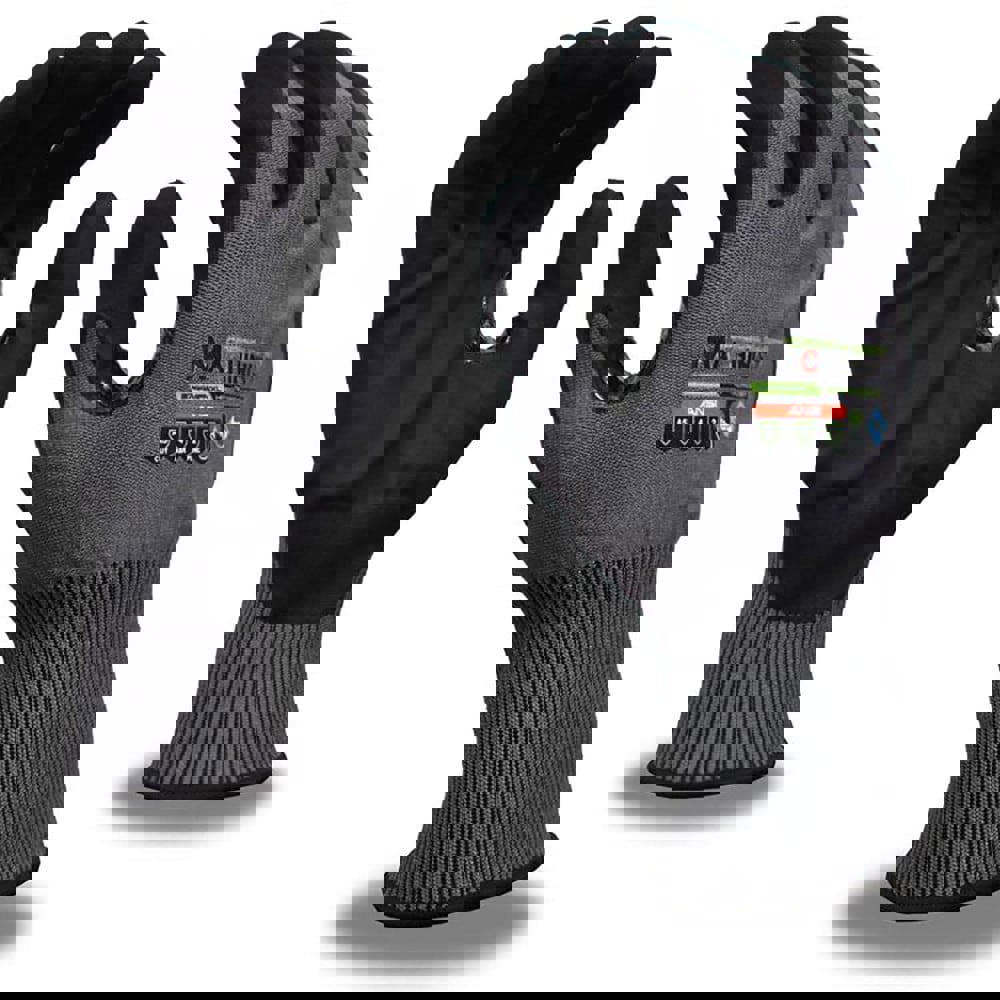 Puncture-Resistant Gloves: Size Large, ANSI Cut A5, ANSI Puncture 3, Micro-Foam Nitrile, HPPG High Performance Polyethylene Graphene
