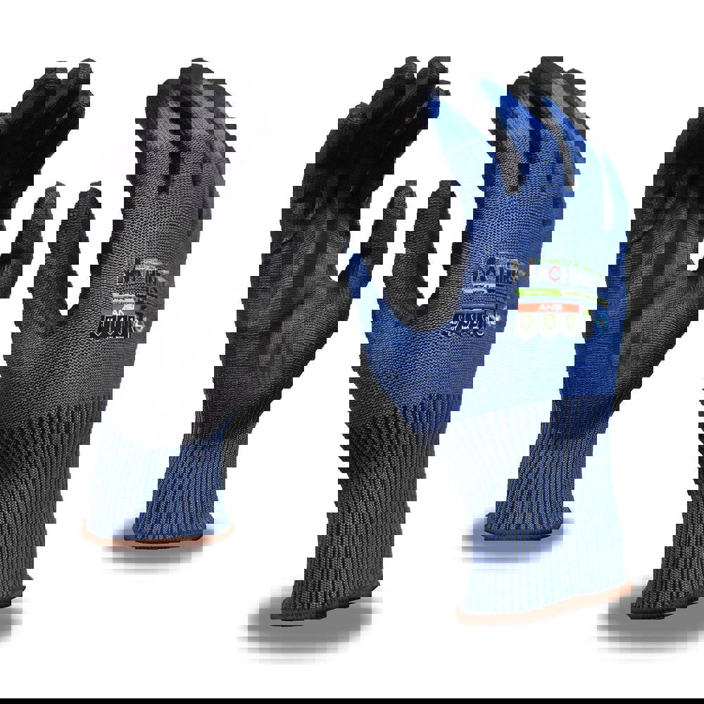 Puncture-Resistant Gloves: Size Medium, ANSI Cut A5, ANSI Puncture 3, Polyurethane, HPPG High Performance Polyethylene Graphene