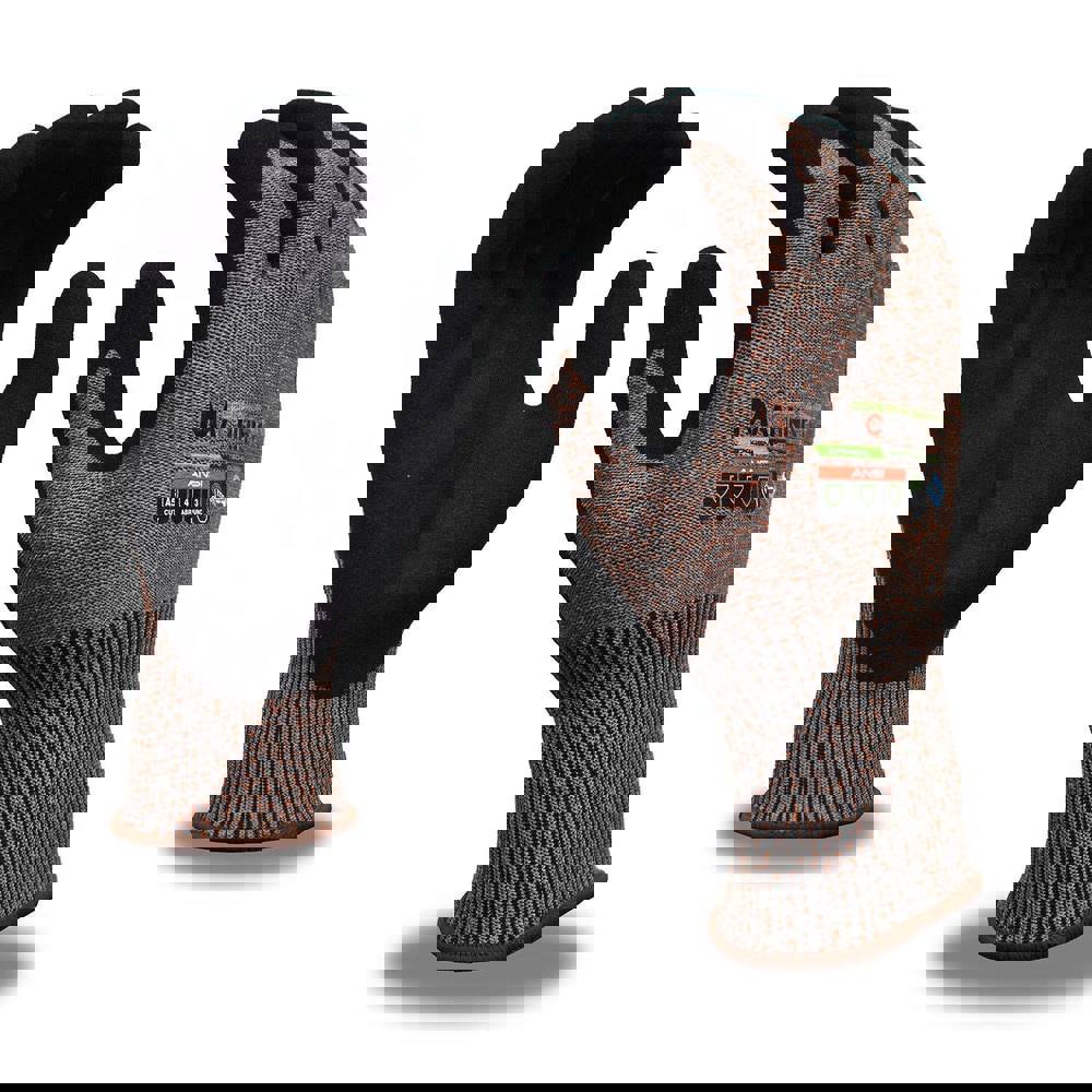 Puncture-Resistant Gloves: Size 2X-Large, ANSI Cut A5, ANSI Puncture 3, Sanded Nitrile, HPPG High Performance Polyethylene Graphene