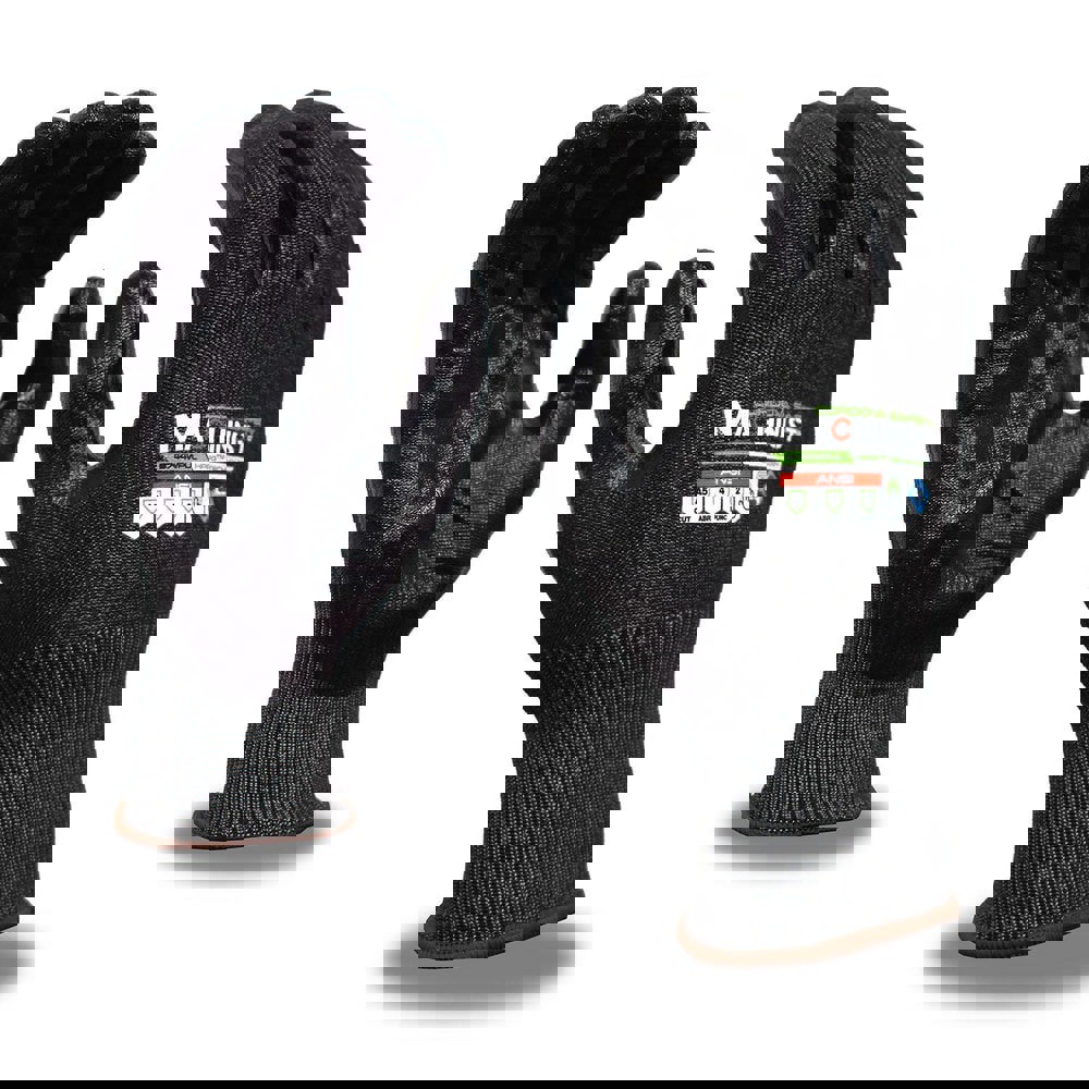 Puncture-Resistant Gloves: Size 2X-Large, ANSI Cut A5, ANSI Puncture 3, Polyurethane, HPPG High Performance Polyethylene Graphene