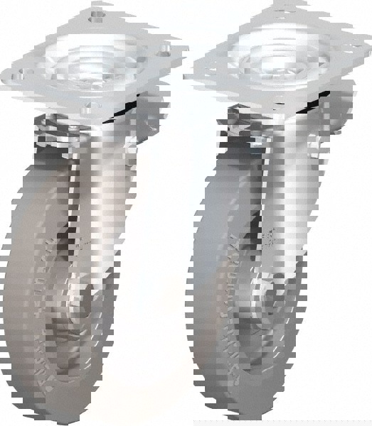 Swivel Top Plate Caster: Solid Rubber, 5