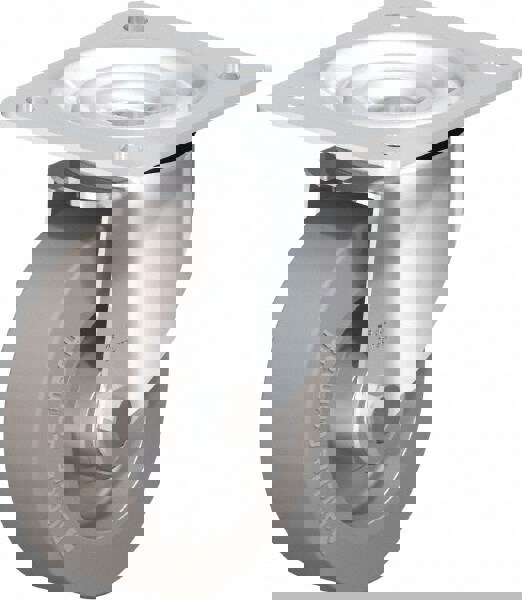 Swivel Top Plate Caster: Solid Rubber, 5