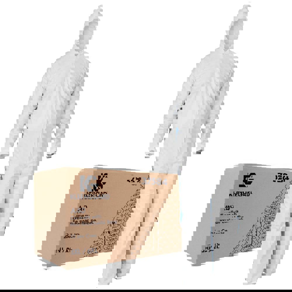 Disposable Coveralls: Size 5X-Large, SMS, Zipper Closure