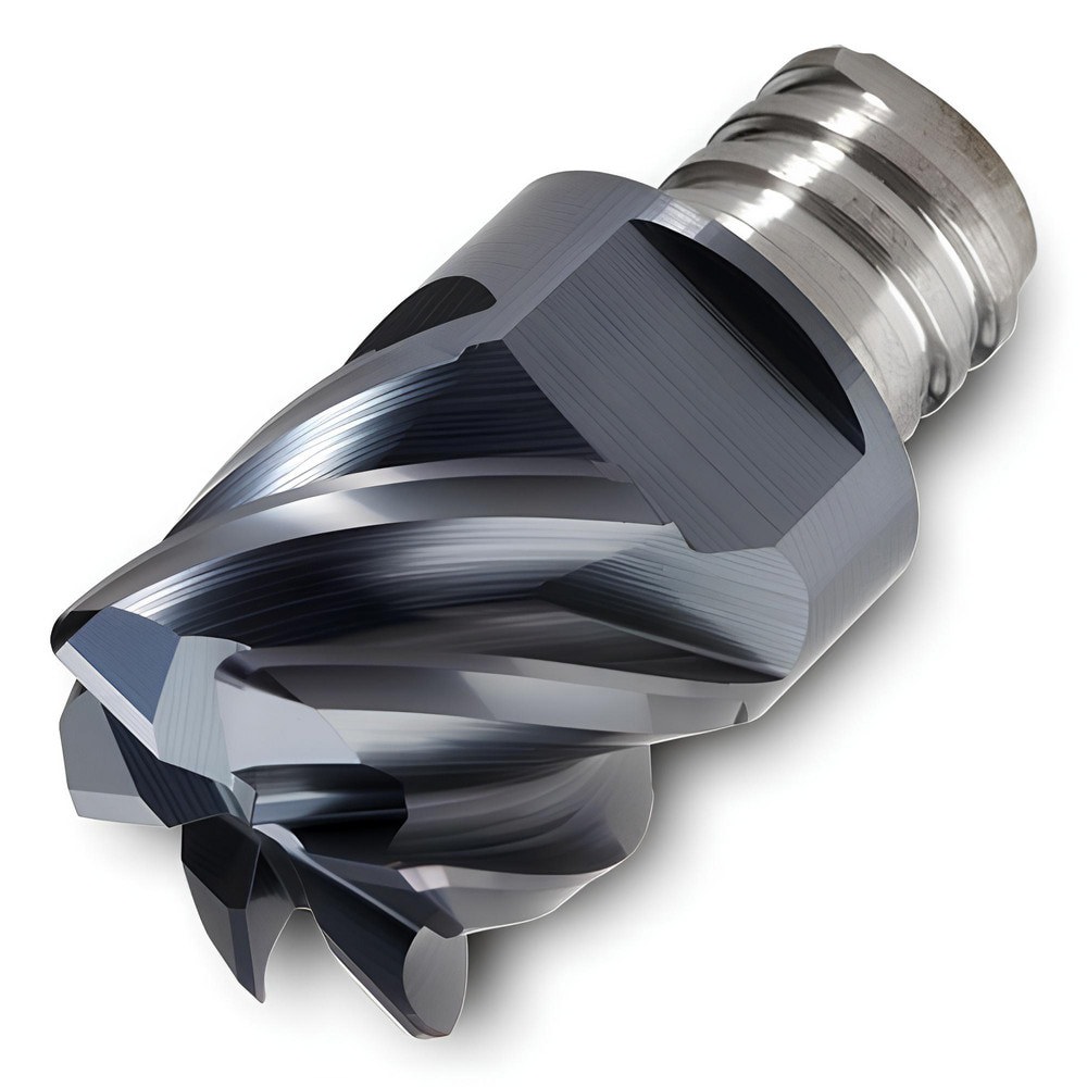 Corner Radius & Corner Chamfer End Mill Heads; Mill Diameter (mm): 12.00 ; Length of Cut (mm): 18.0000 ; Number Of Flutes: 7 ; Overall Length (mm): 27.0000 ; Corner Radius (mm): 0.50 ; Coating/Finish: TiAlN