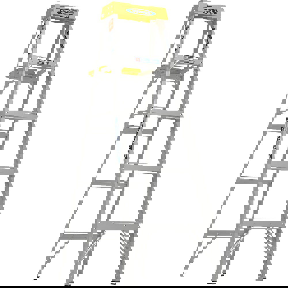 4-Step Aluminum Step Ladder: Type IA, 300 lb Capacity, 5' High
