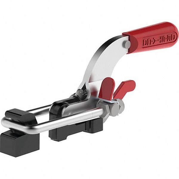 Pull-Action Latch Clamp: Horizontal, 4,002 lb, U-Hook, Weldable Base