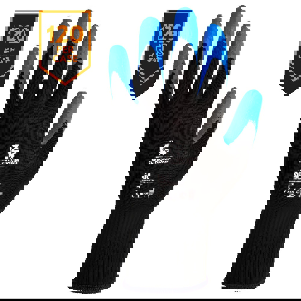 General Purpose Work Gloves: X-Large, Nitrile Coated, Nylon