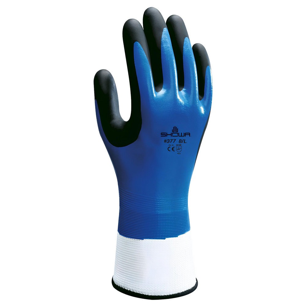 General Purpose Work Gloves: Small, Nitrile Coated, Nylon
