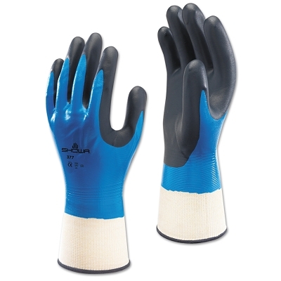 General Purpose Work Gloves: 2X-Large, Nitrile Coated, Nylon