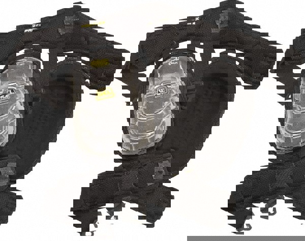 Knee Pad: 2 Strap, Rubber Cap, Buckle Closure, Universal