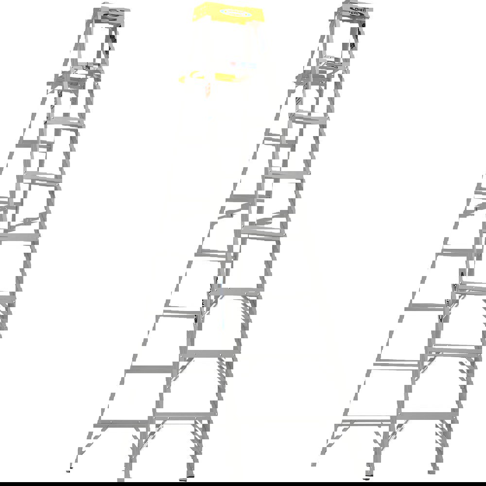 7-Step Aluminum Step Ladder: Type IA, 300 lb Capacity, 8' High